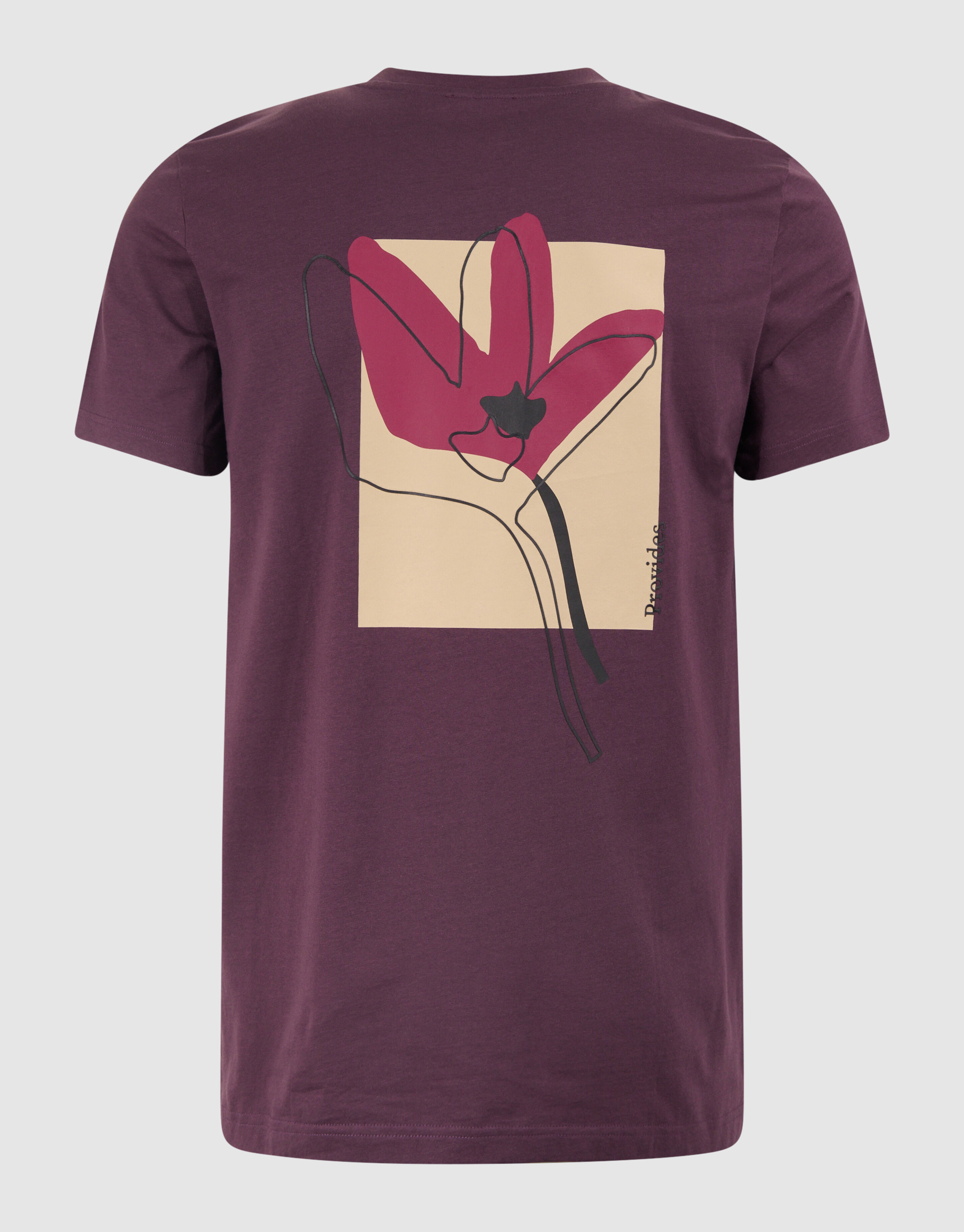 Blumen-T-Shirt Dunkelrot SHOEBY MEN