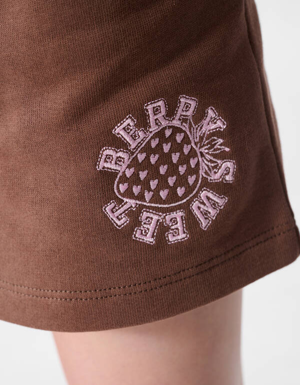 Gewaschener Erdbeer-Short-Bruin SHOEBY GIRLS