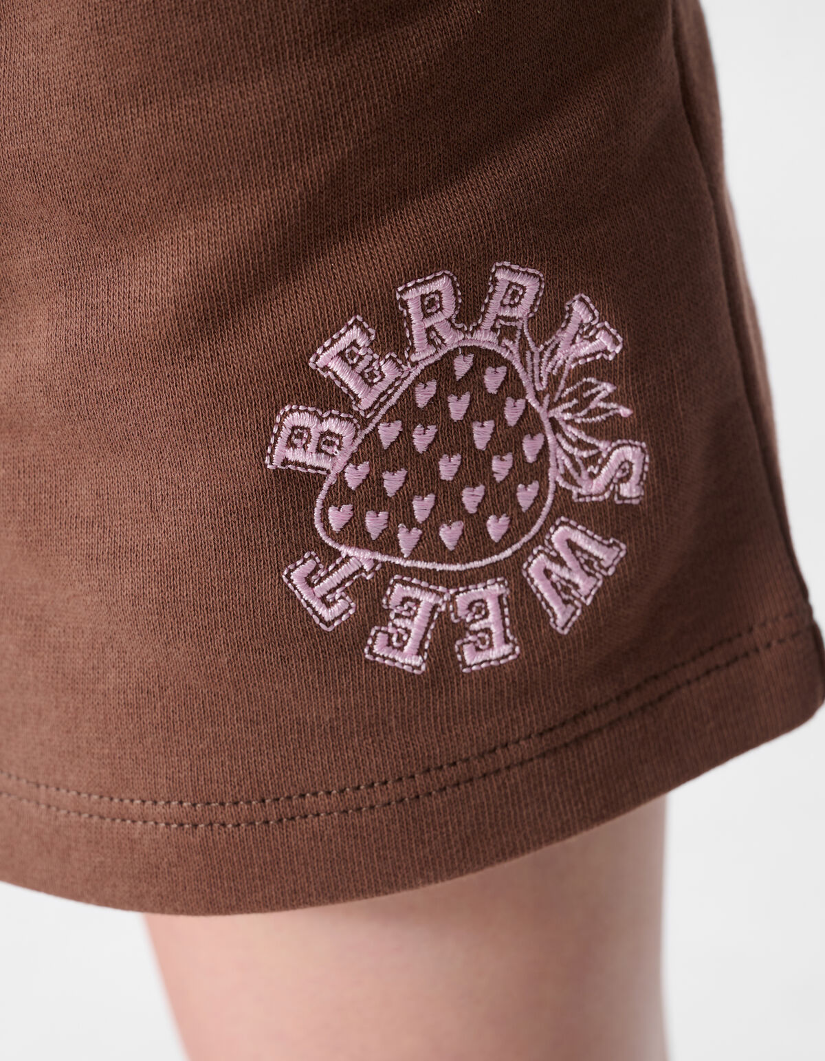 Gewaschener Erdbeer-Short-Bruin SHOEBY GIRLS
