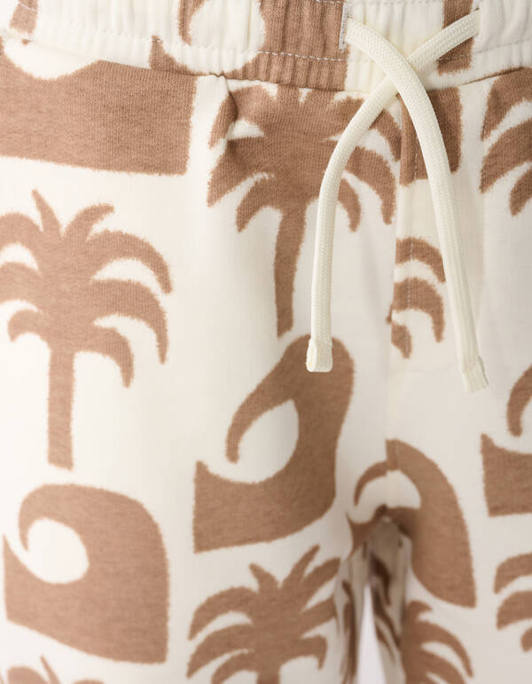 Palm Print Kurz Gebrochen Wei&szlig; SHOEBY BOYS