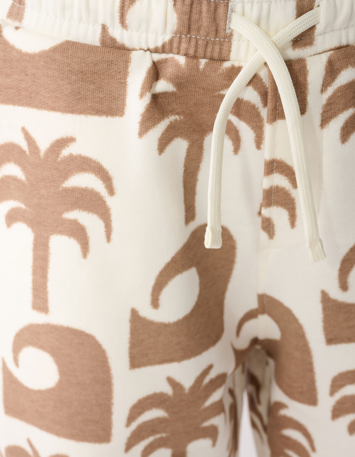Palm Print Kurz Gebrochen Wei&szlig; SHOEBY BOYS