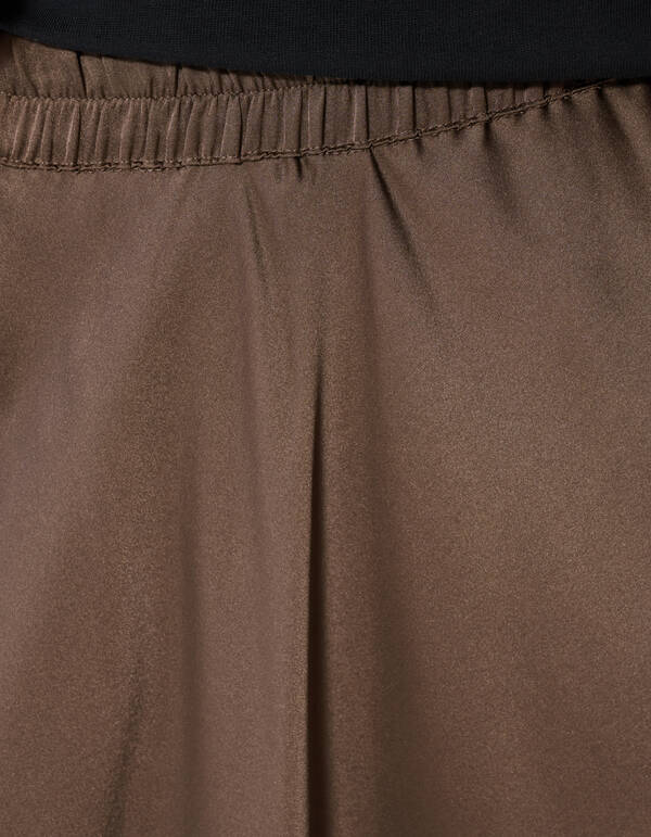 Satijnen Maxi Rok Donkerbruin SHOEBY WOMEN