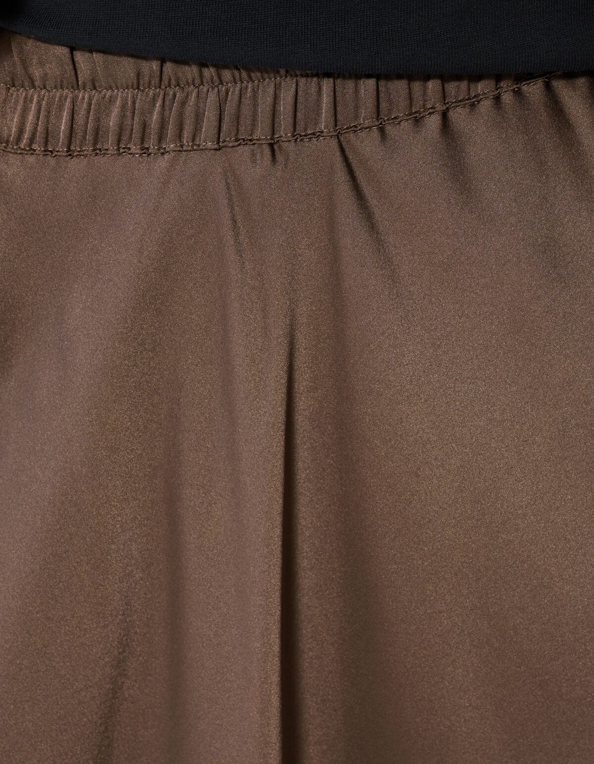 Satijnen Maxi Rok Donkerbruin SHOEBY WOMEN