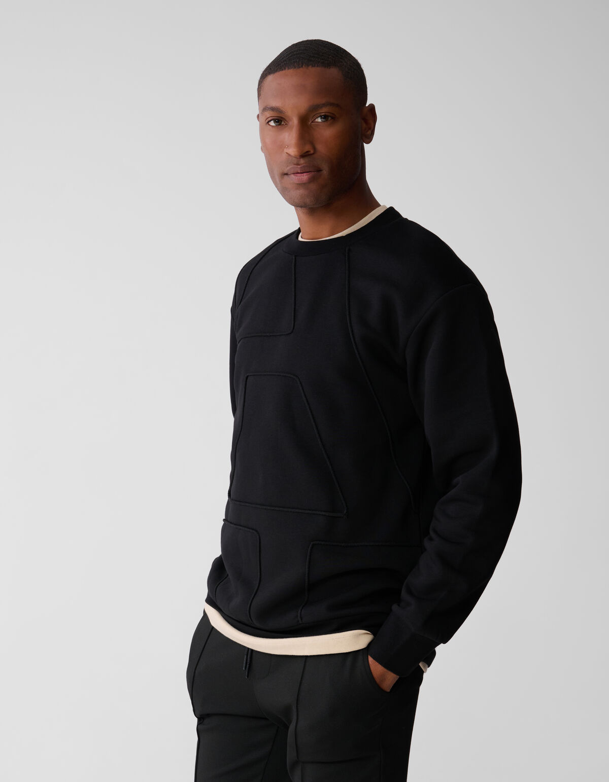 Cord Artwork Pullover Schwarz SHOEBY MEN