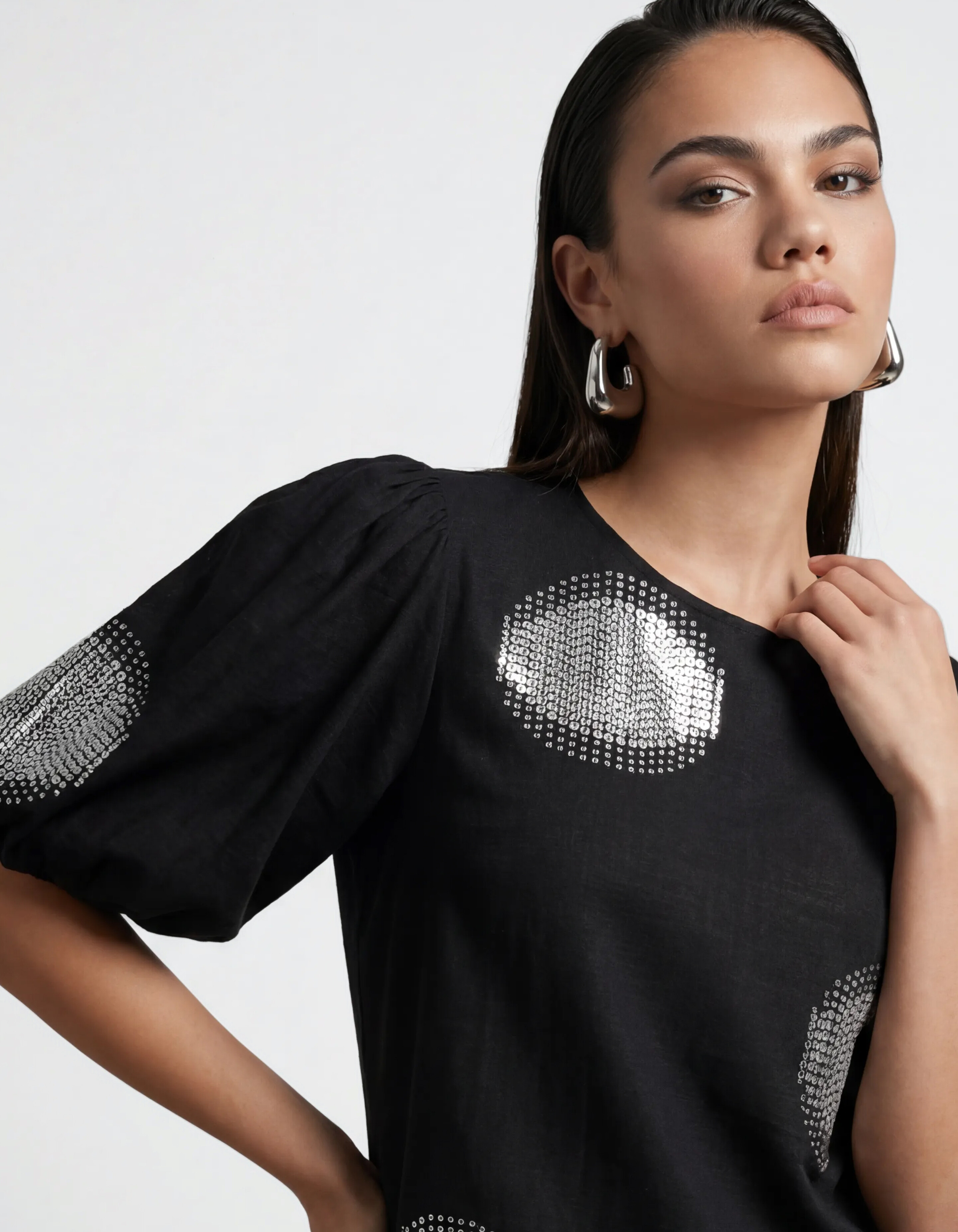 Polka-Top Schwarz SHOEBY WOMEN