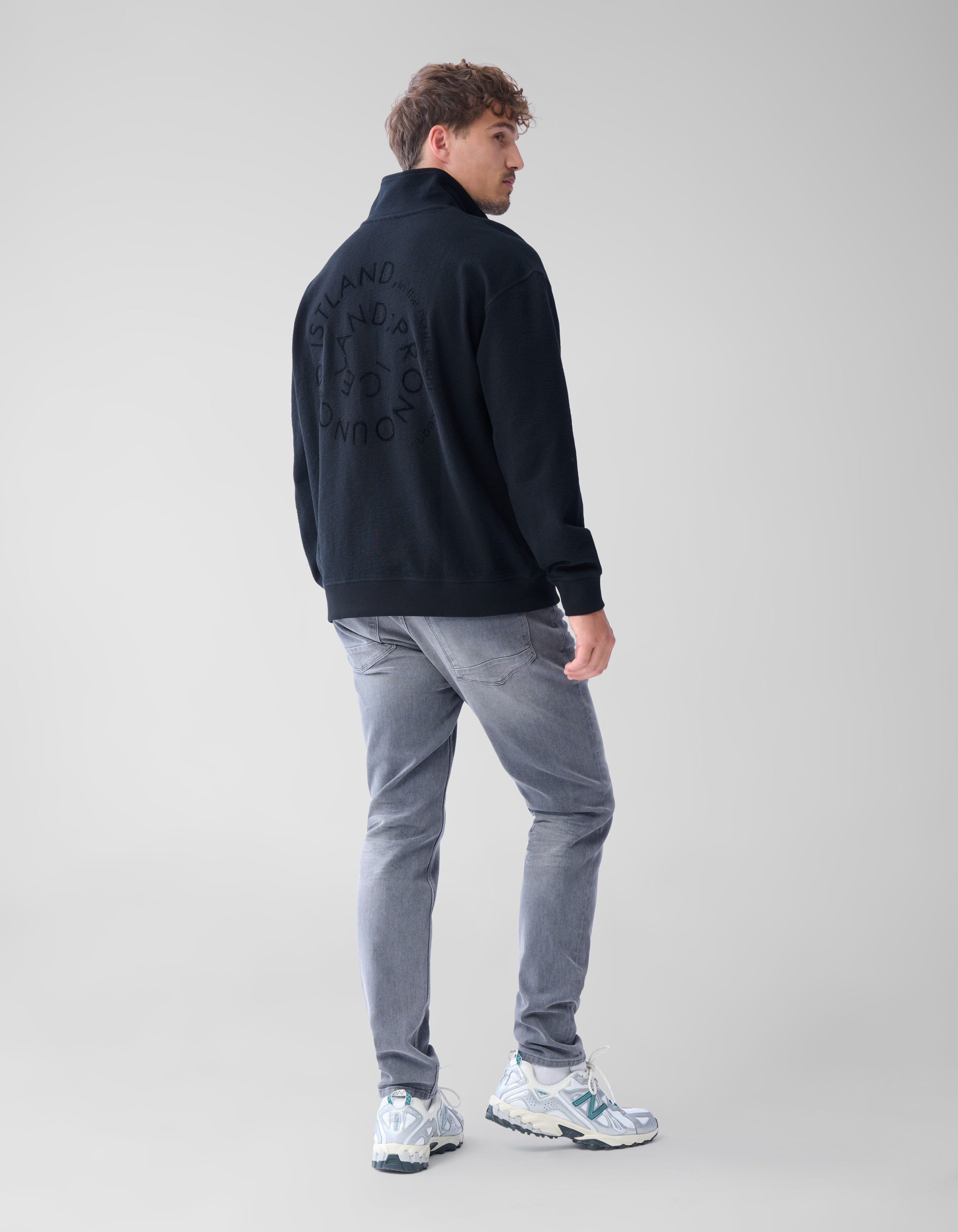 Pullover mit Reißverschluss Schwarz SHOEBY MEN