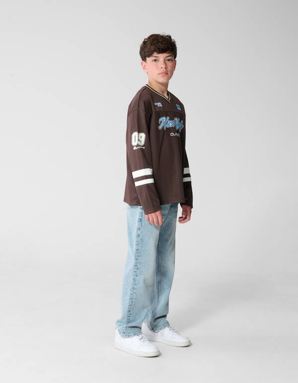 Sport Artwork Langarmshirt Dunkelbraun SHOEBY BOYS