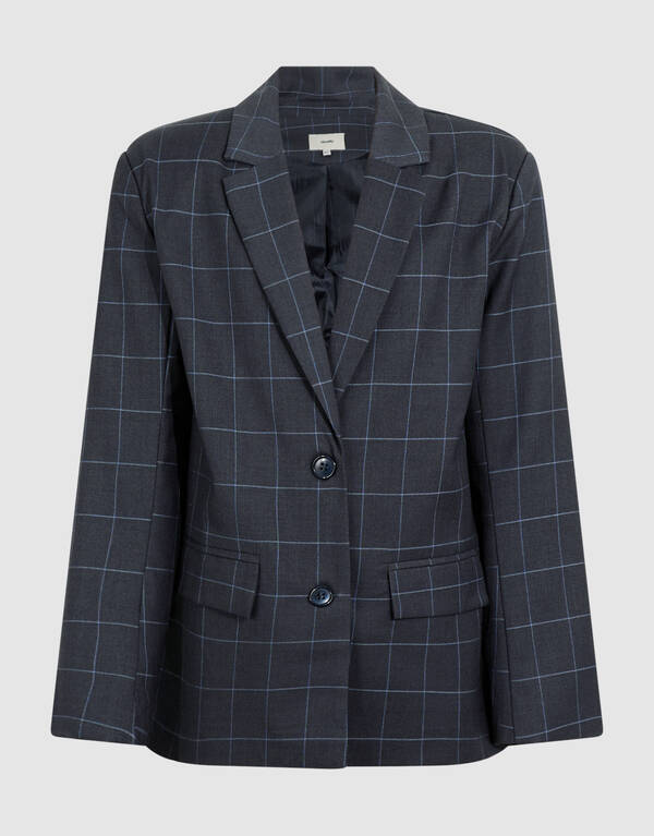 Blazer mit Karomuster in Relaxed Fit Dunkelgrau SHOEBY GIRLS
