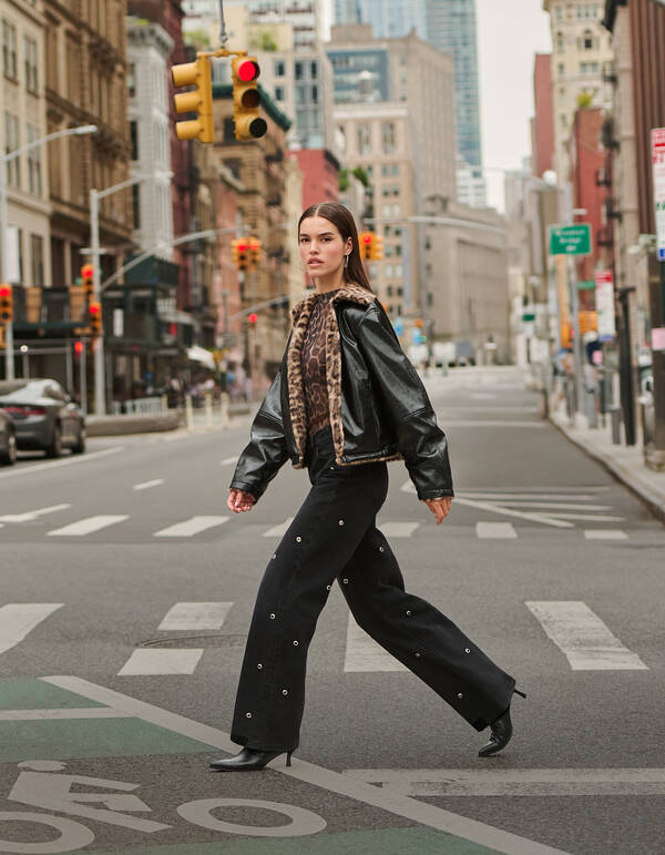 &Ouml;sen Gerade Passform Jeans Dunkelgrau SHOEBY WOMEN