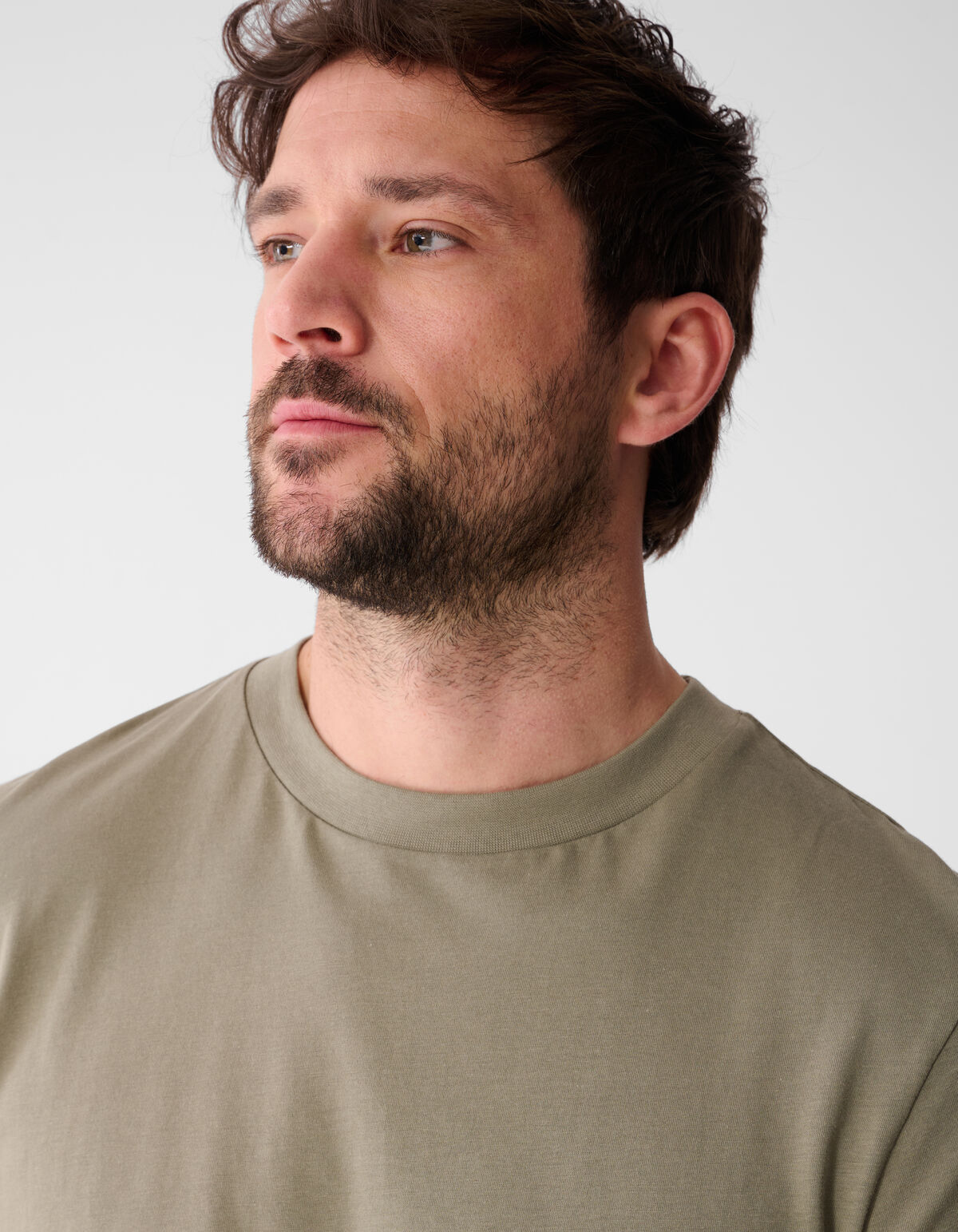 Logo-T-Shirt Khaki SHOEBY MEN