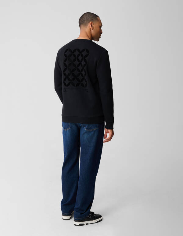 Schwarzer Flockpullover SHOEBY MEN