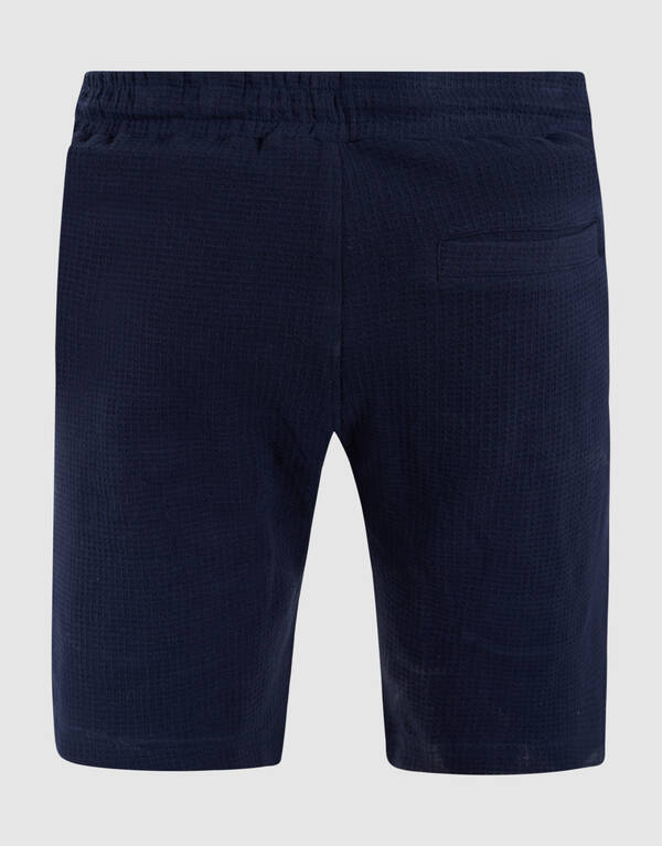 Waffeltextur Short Dunkelblau SHOEBY MEN