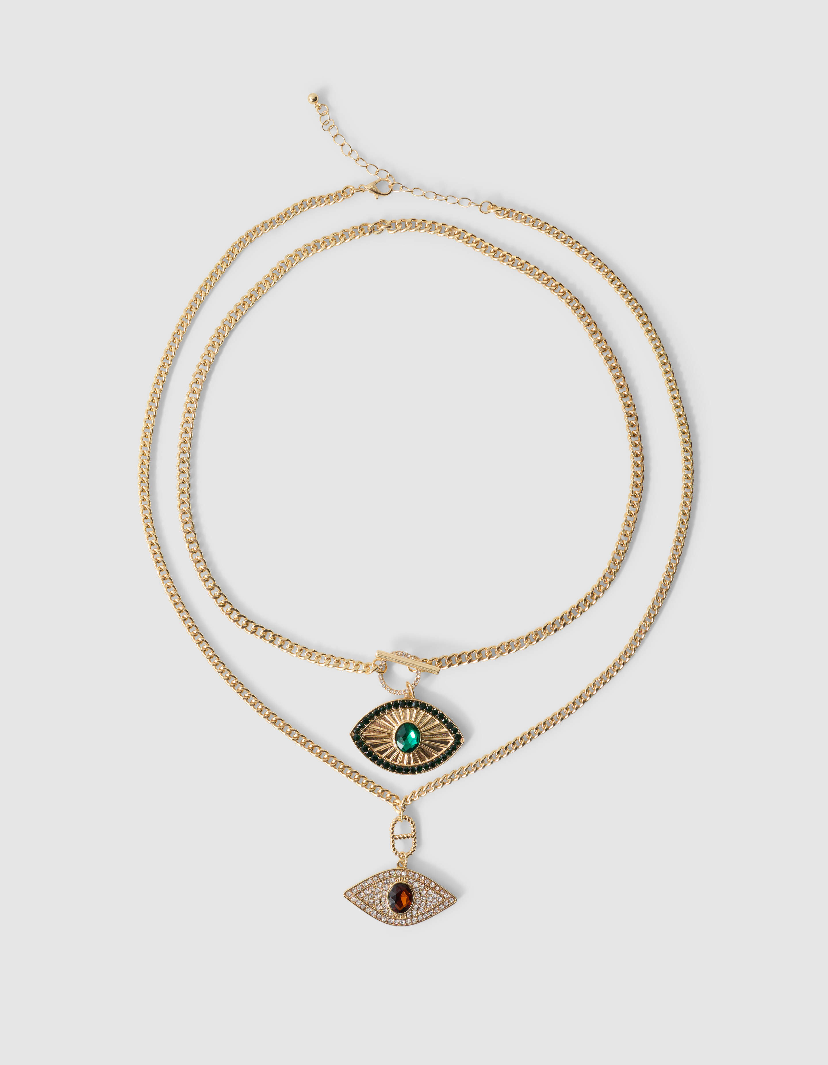 Double Eye Halskette Gold von Fred SHOEBY ACCESSOIRES