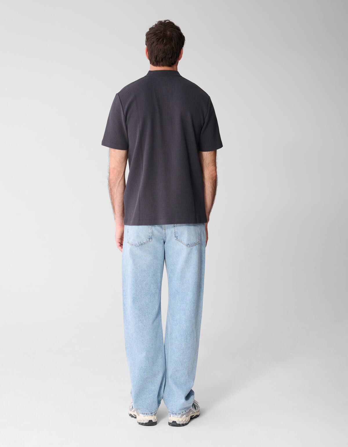 Waffle Polo Dunkelgrau SHOEBY MEN