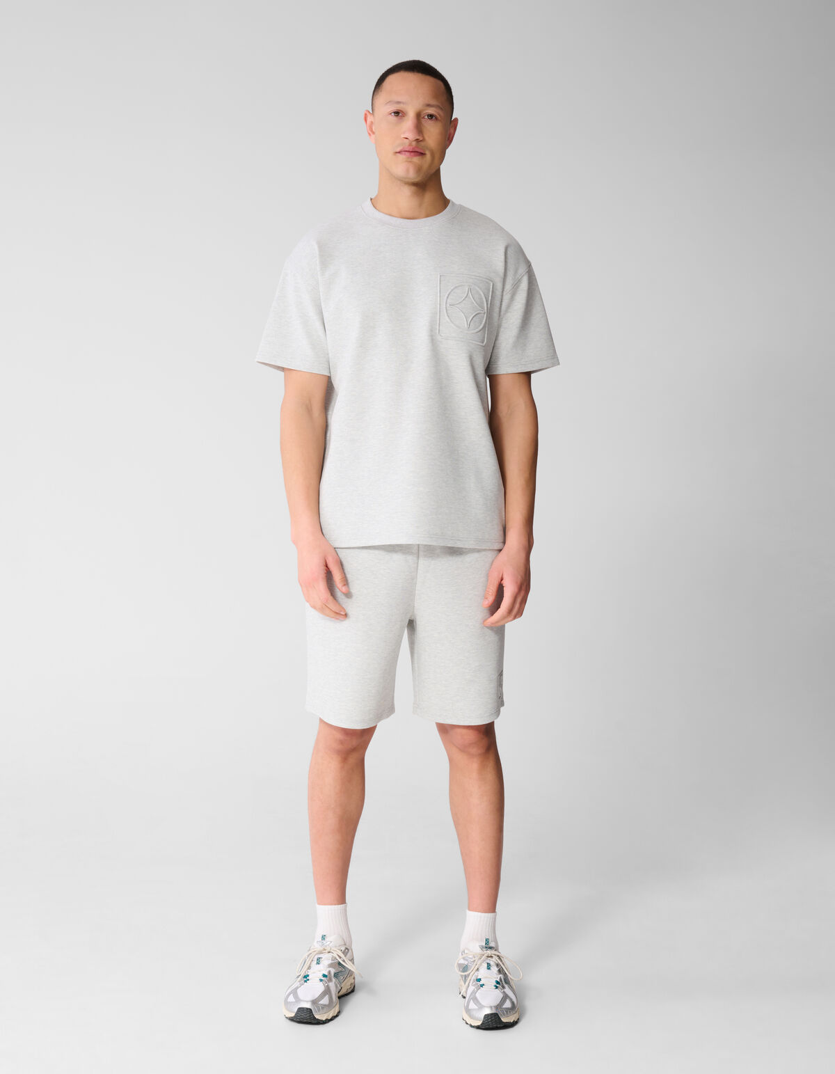 Logo Pocket T-Shirt Hellgrau SHOEBY MEN
