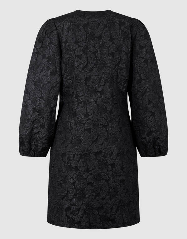 Jacquard-Wickel-Minikleid Schwarz SHOEBY WOMEN