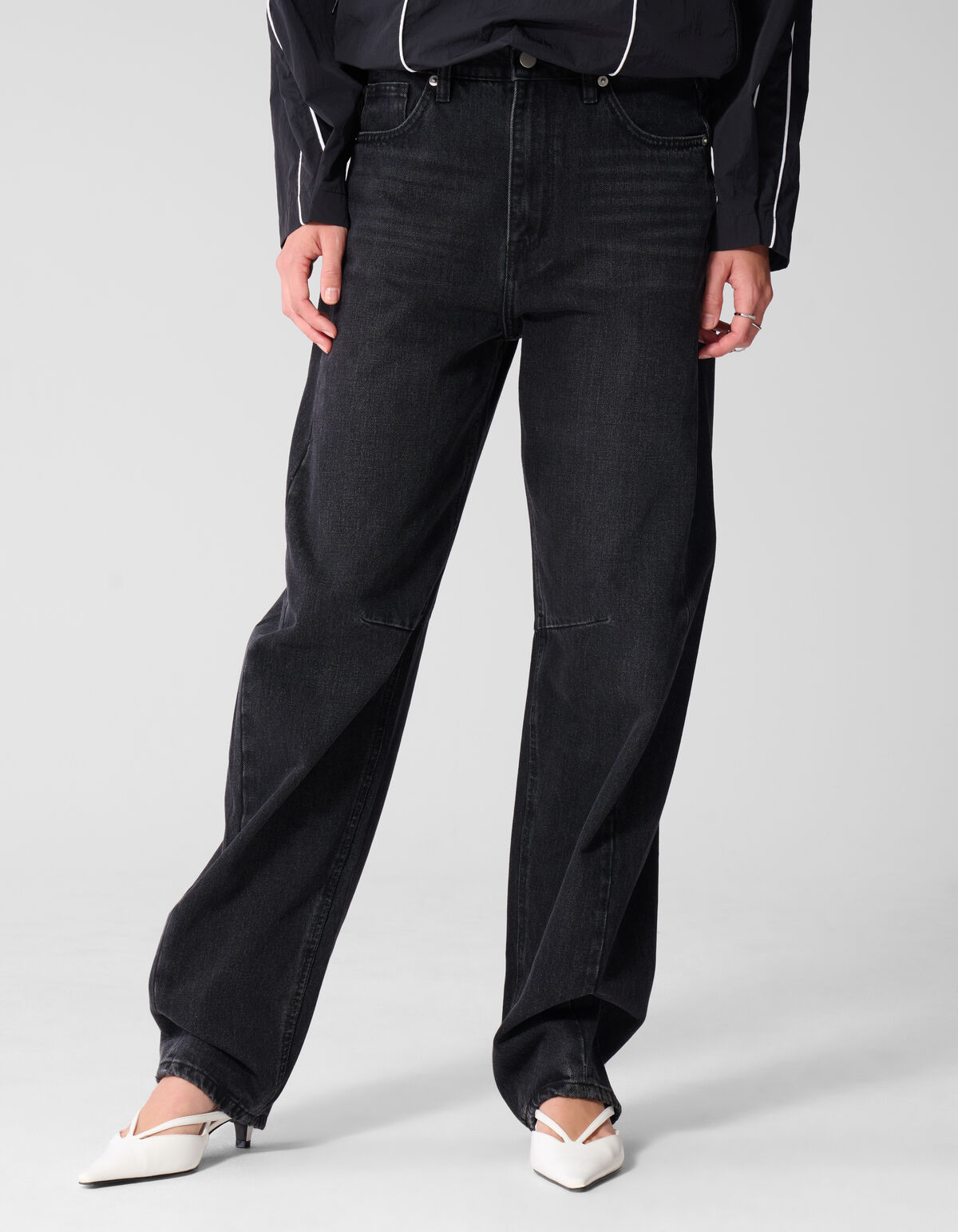 Barrel Jeans Washed Schwarz SHOEBY WOMEN