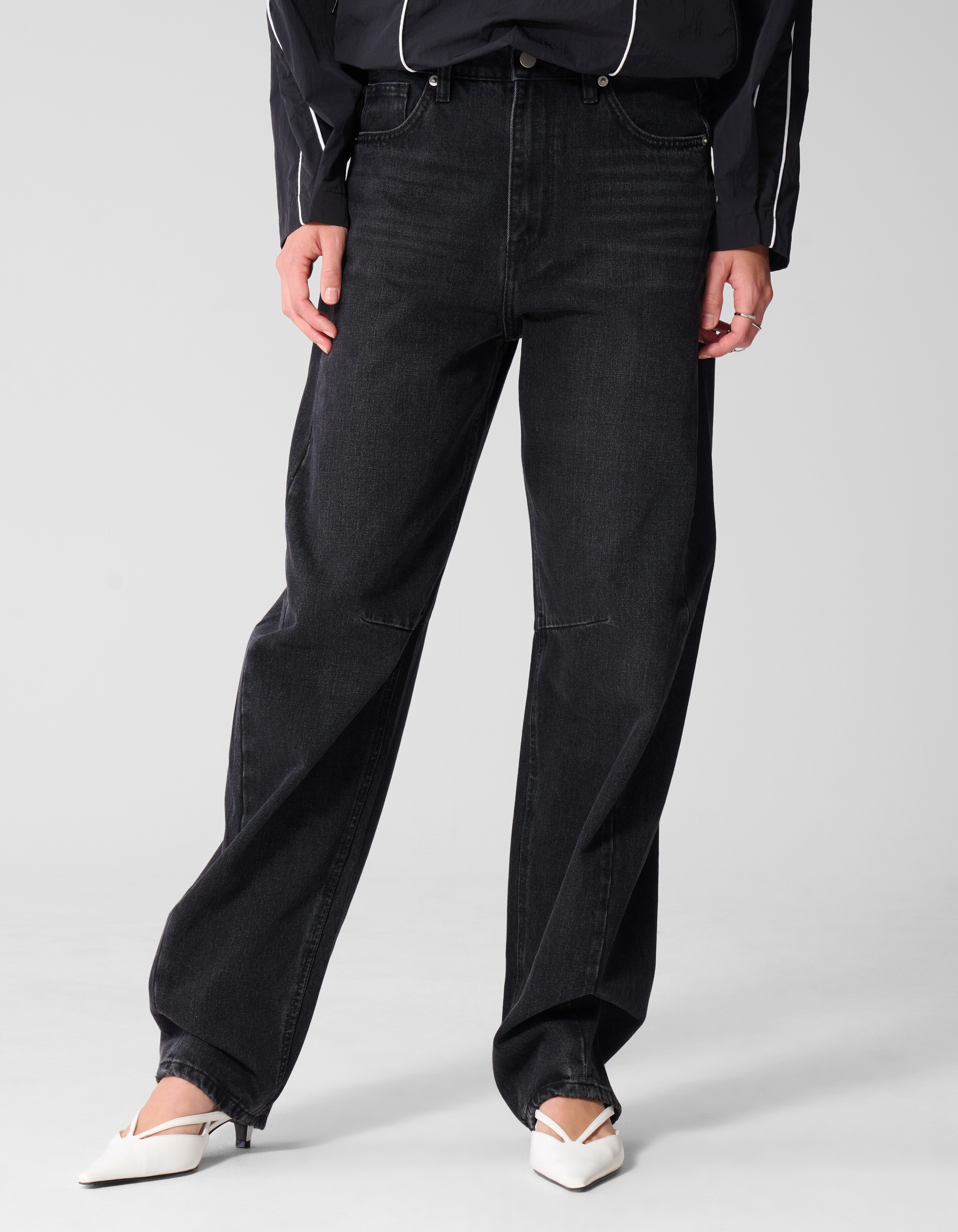 Barrel Jeans Washed Schwarz SHOEBY WOMEN