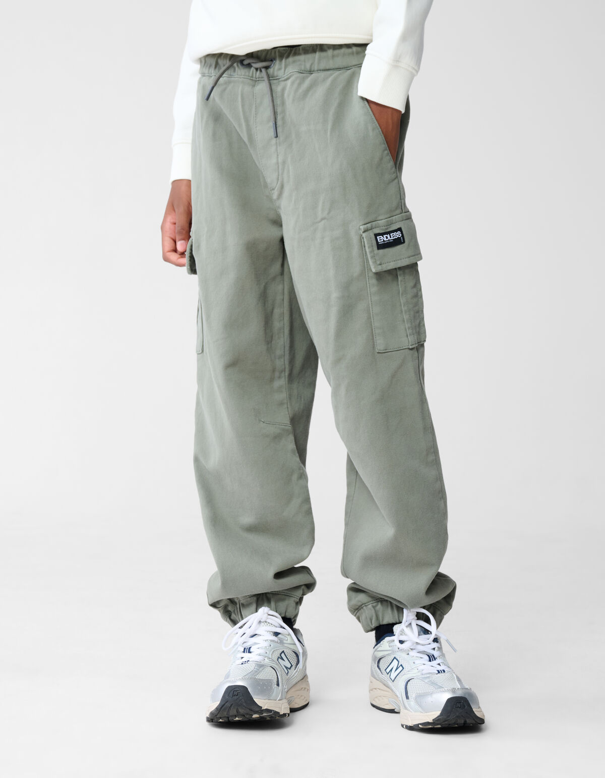 L&auml;ssige Jogging Cargo-Hose Khaki SHOEBY BOYS