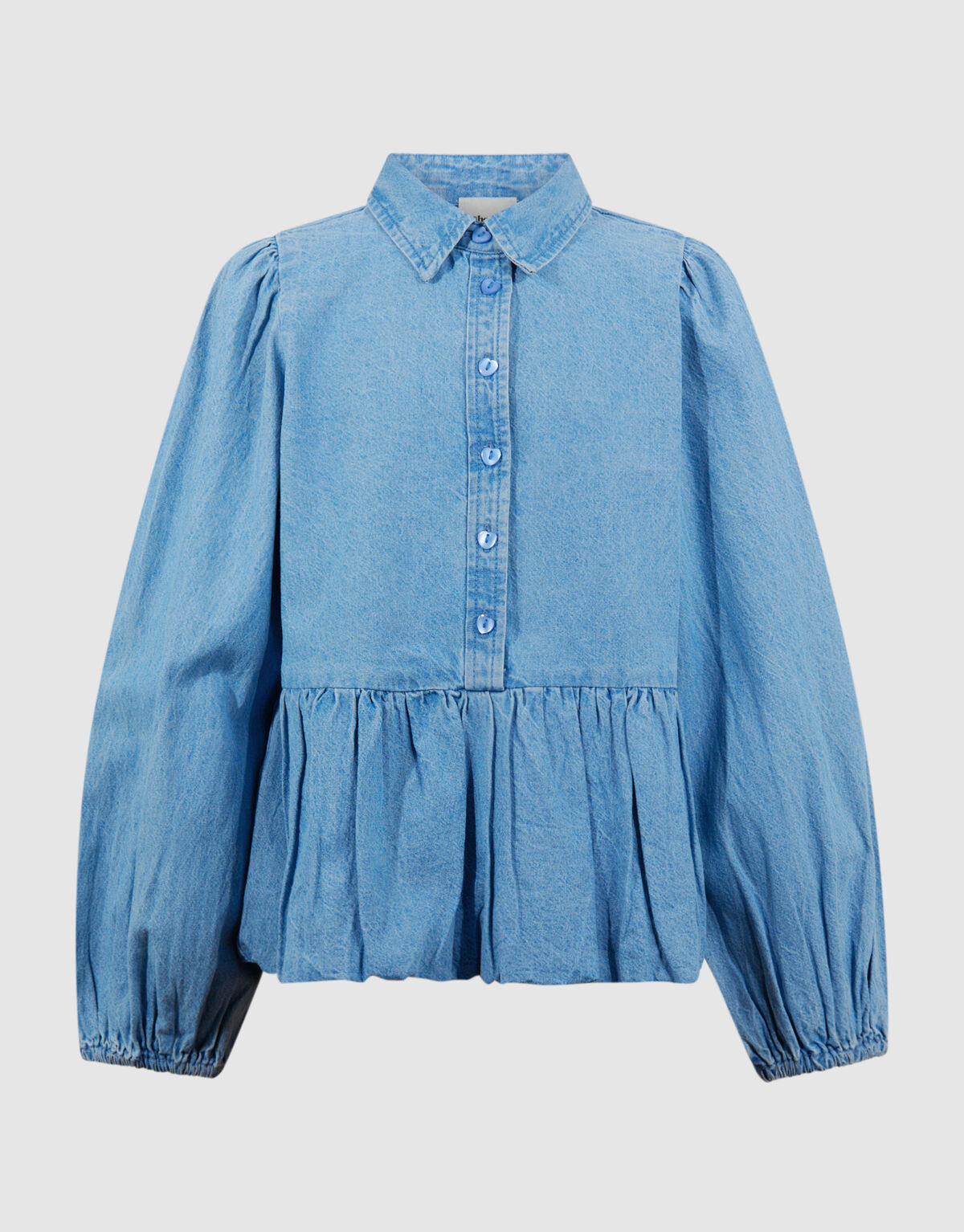 Denim Ballonfit Bluse Blau SHOEBY GIRLS