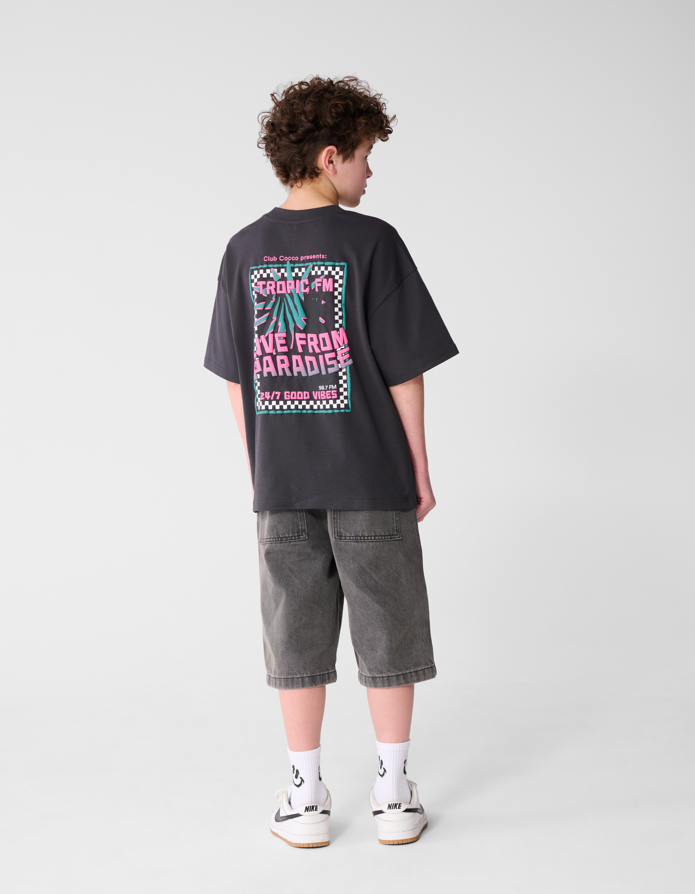 Tropic Artwork T-Shirt Dunkelgrau SHOEBY BOYS