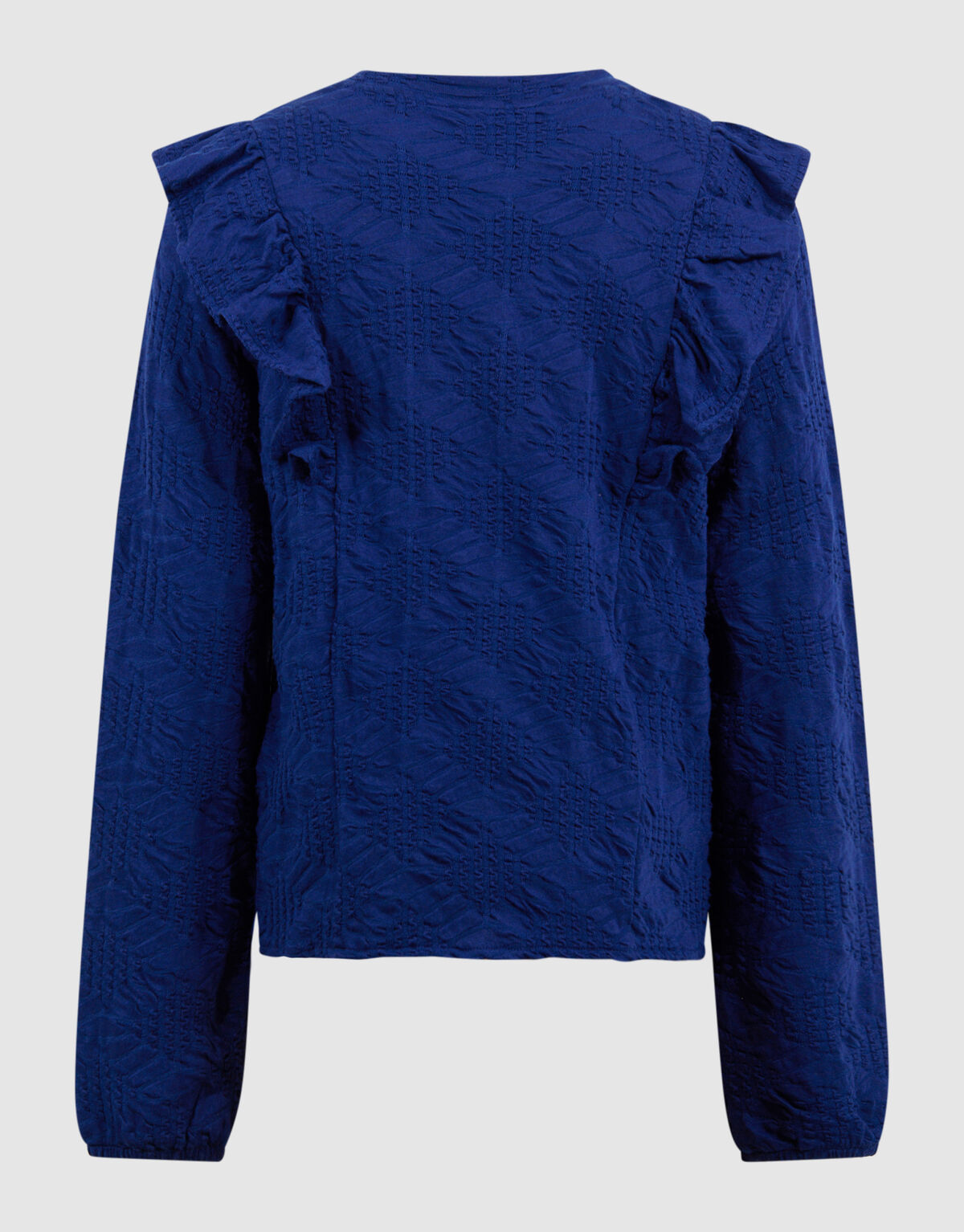 R&uuml;schen-Langarmshirt Dunkelblau SHOEBY GIRLS