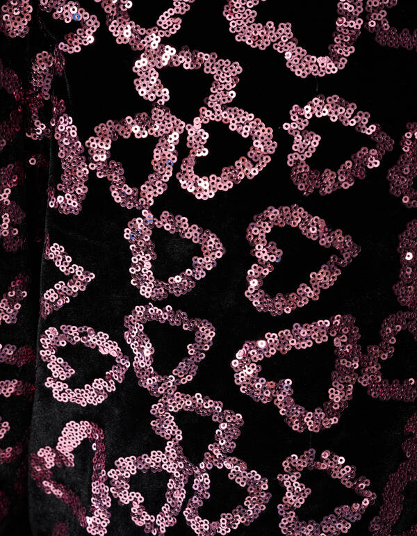 Sequin Heart Longsleeve Top Hellrosa SHOEBY GIRLS