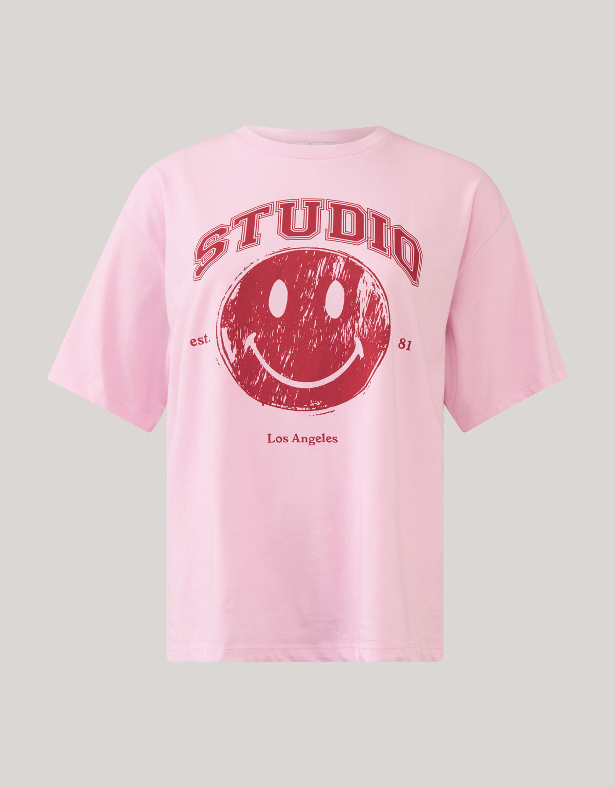 Smiley Kunstwerk T-shirt Rosa SHOEBY WOMEN