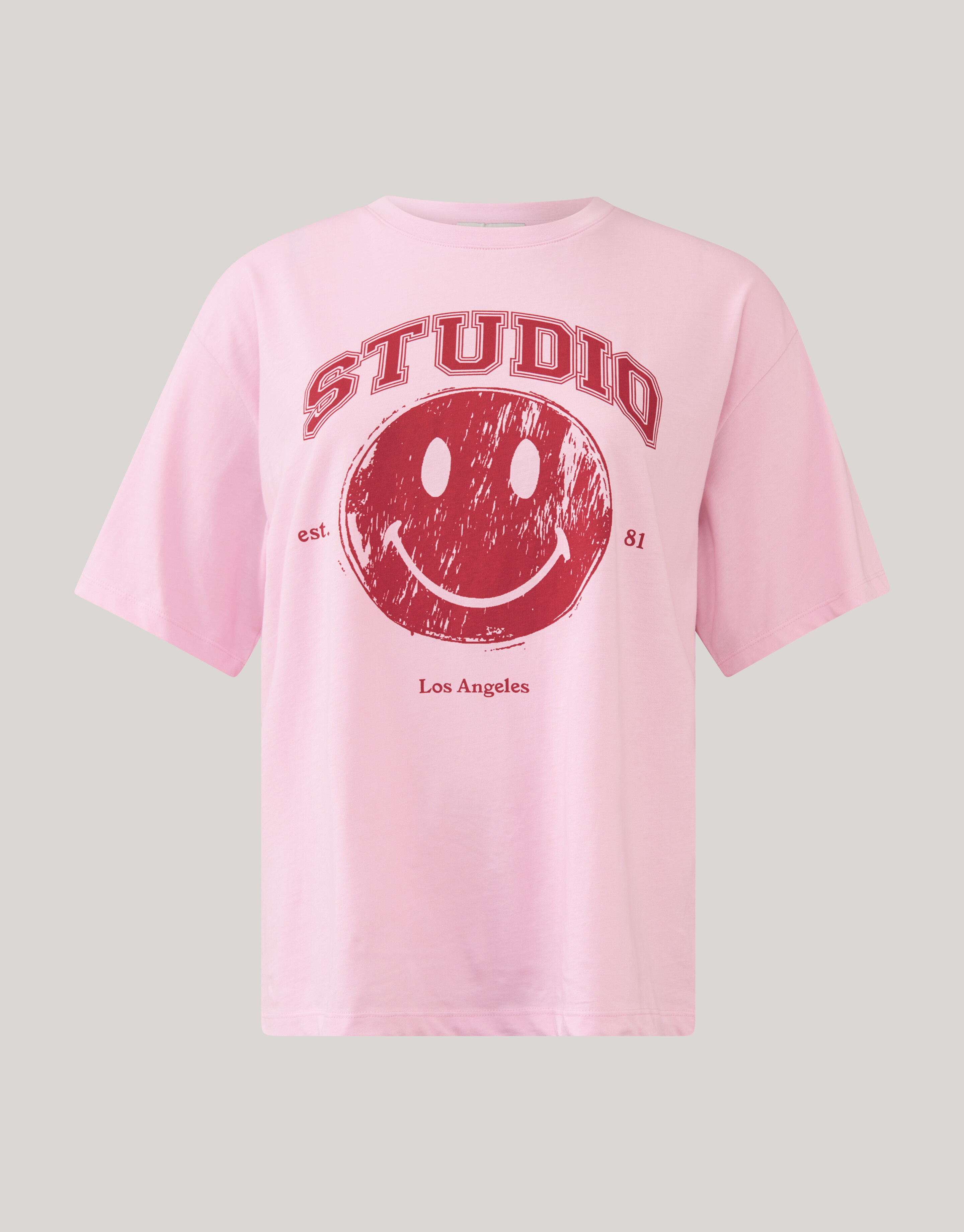 Smiley Kunstwerk T-shirt Rosa SHOEBY WOMEN