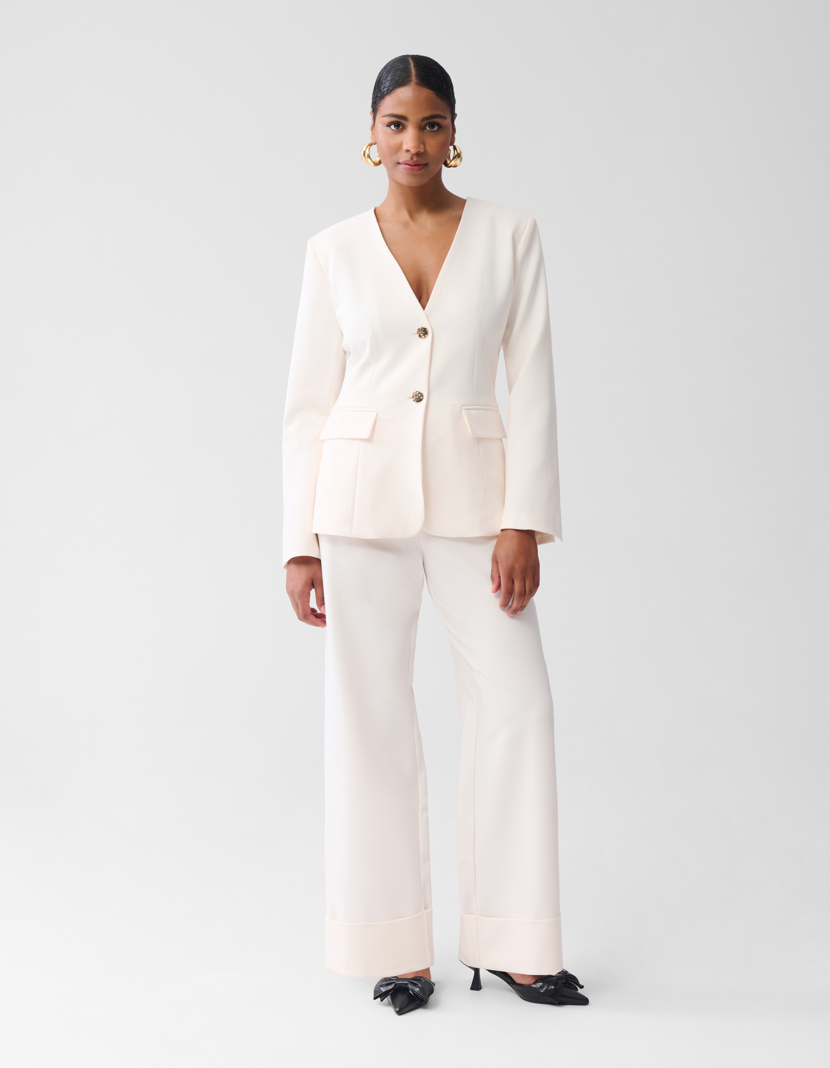 Sanduhr-Blazer Off White von Fred SHOEBY WOMEN