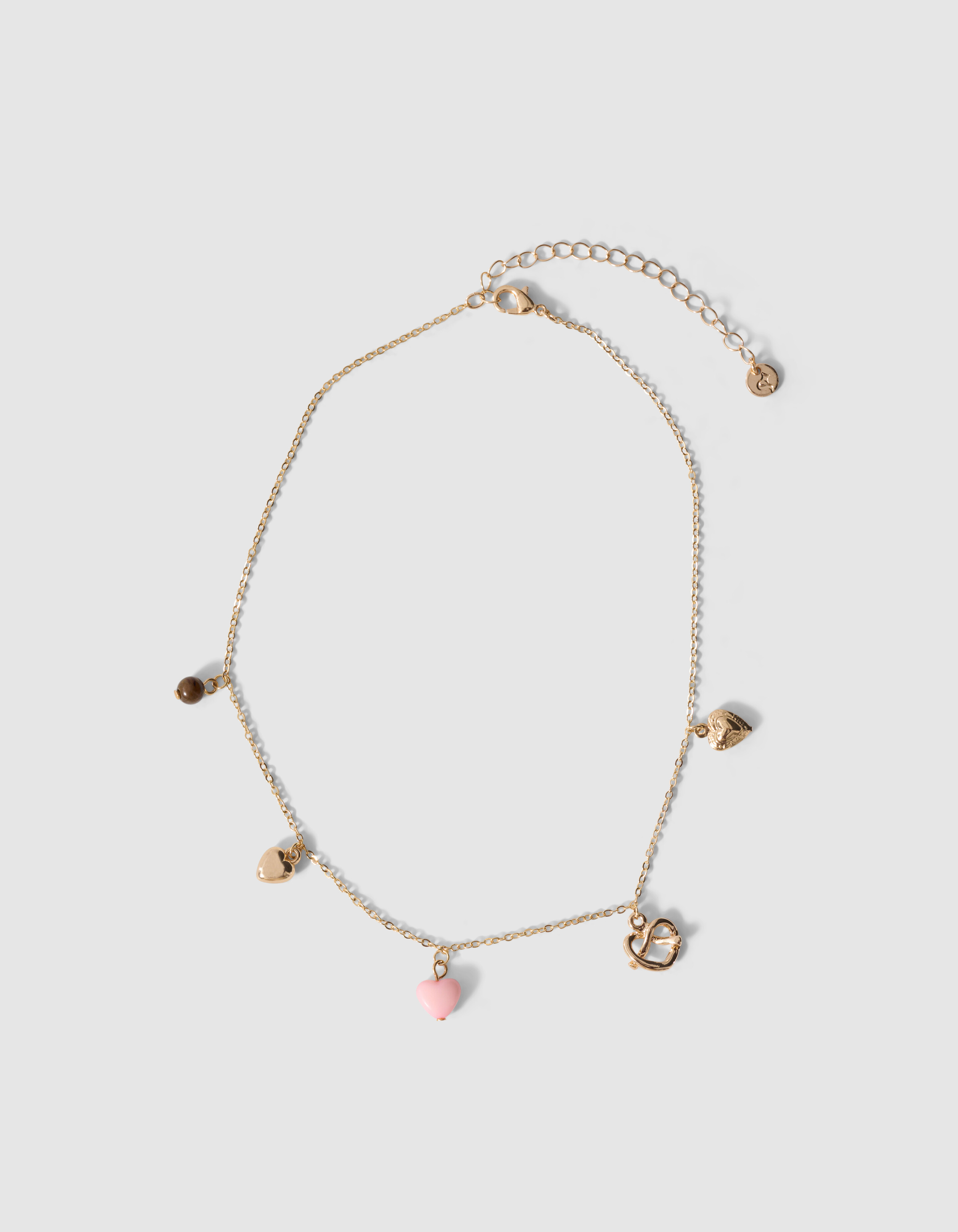 Brezel-Anh&auml;nger-Halskette Gold SHOEBY ACCESSOIRES