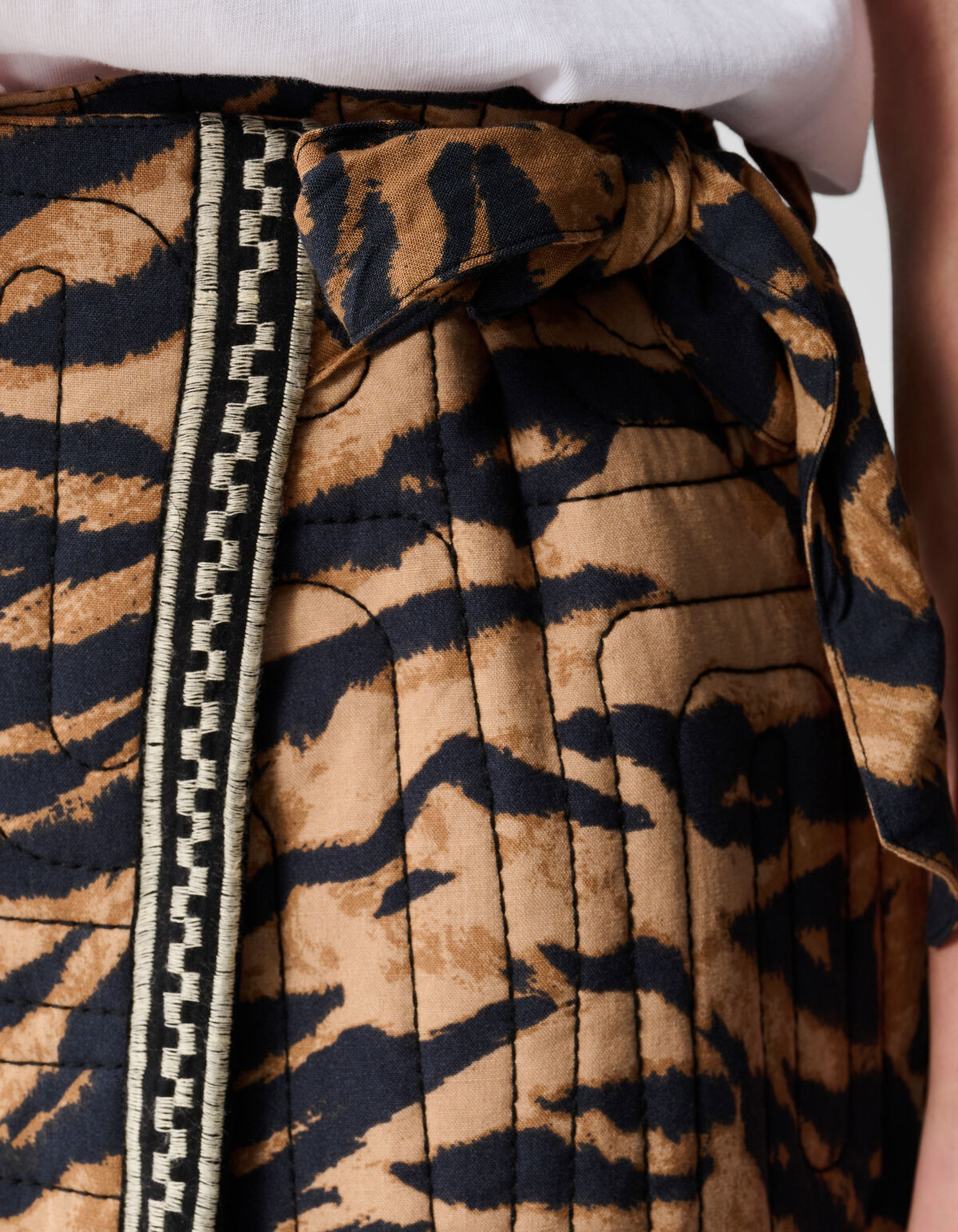 Gesteppter Tiger-Minirock Braun SHOEBY WOMEN