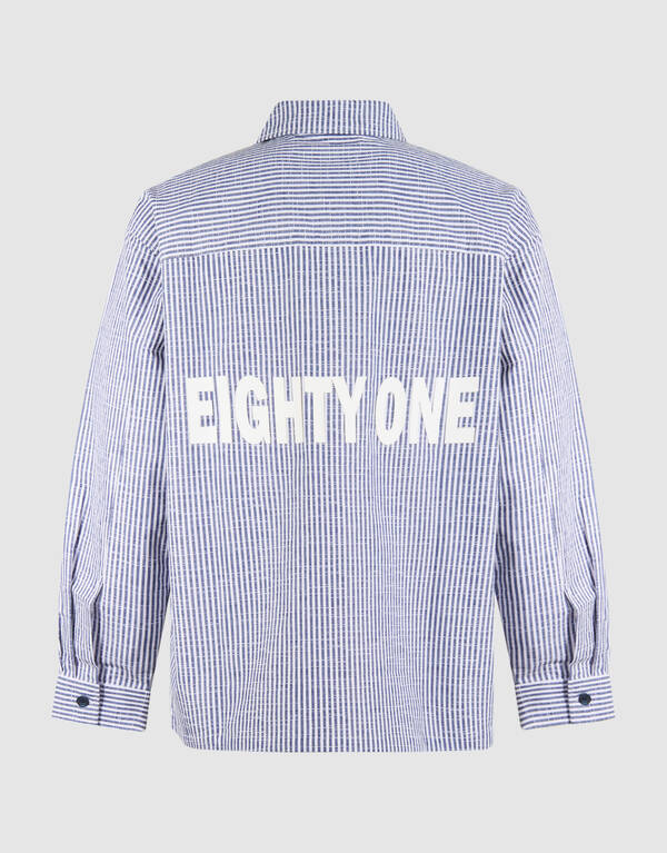 Pinstripe Overshirt Blau SHOEBY MEN