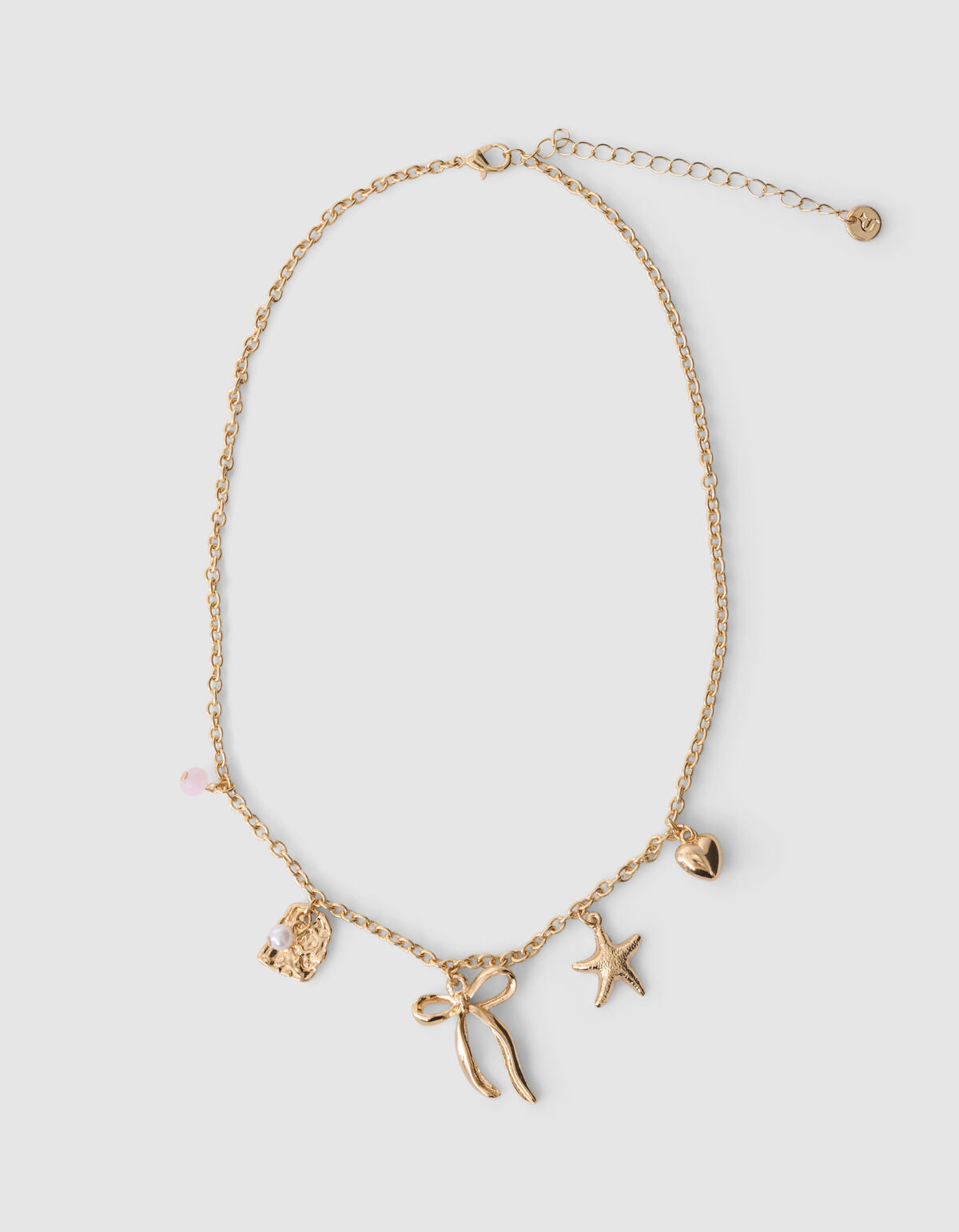 Charm Schleife Halskette Gold SHOEBY ACCESSOIRES