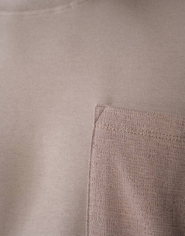 Struktur Pocket T-Shirt Hellbraun SHOEBY MEN