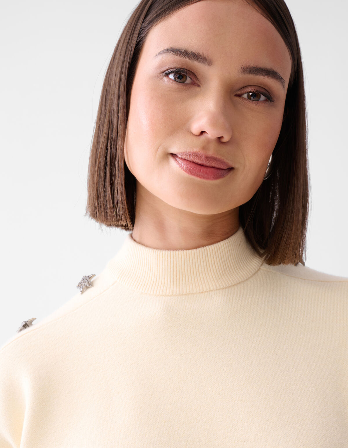 Knopf-Pullover Off White SHOEBY WOMEN