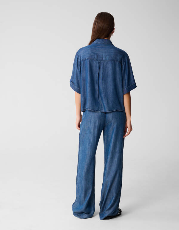 Denim Paillettenbluse Blau von Mieke SHOEBY WOMEN