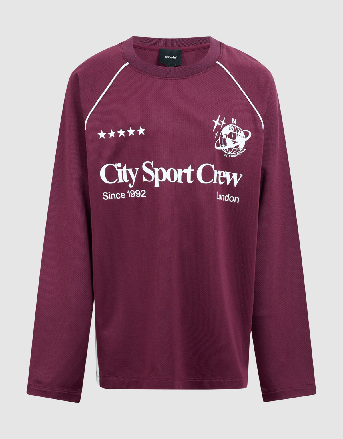 Sporty Longsleeve T-shirt Donkerrood SHOEBY BOYS
