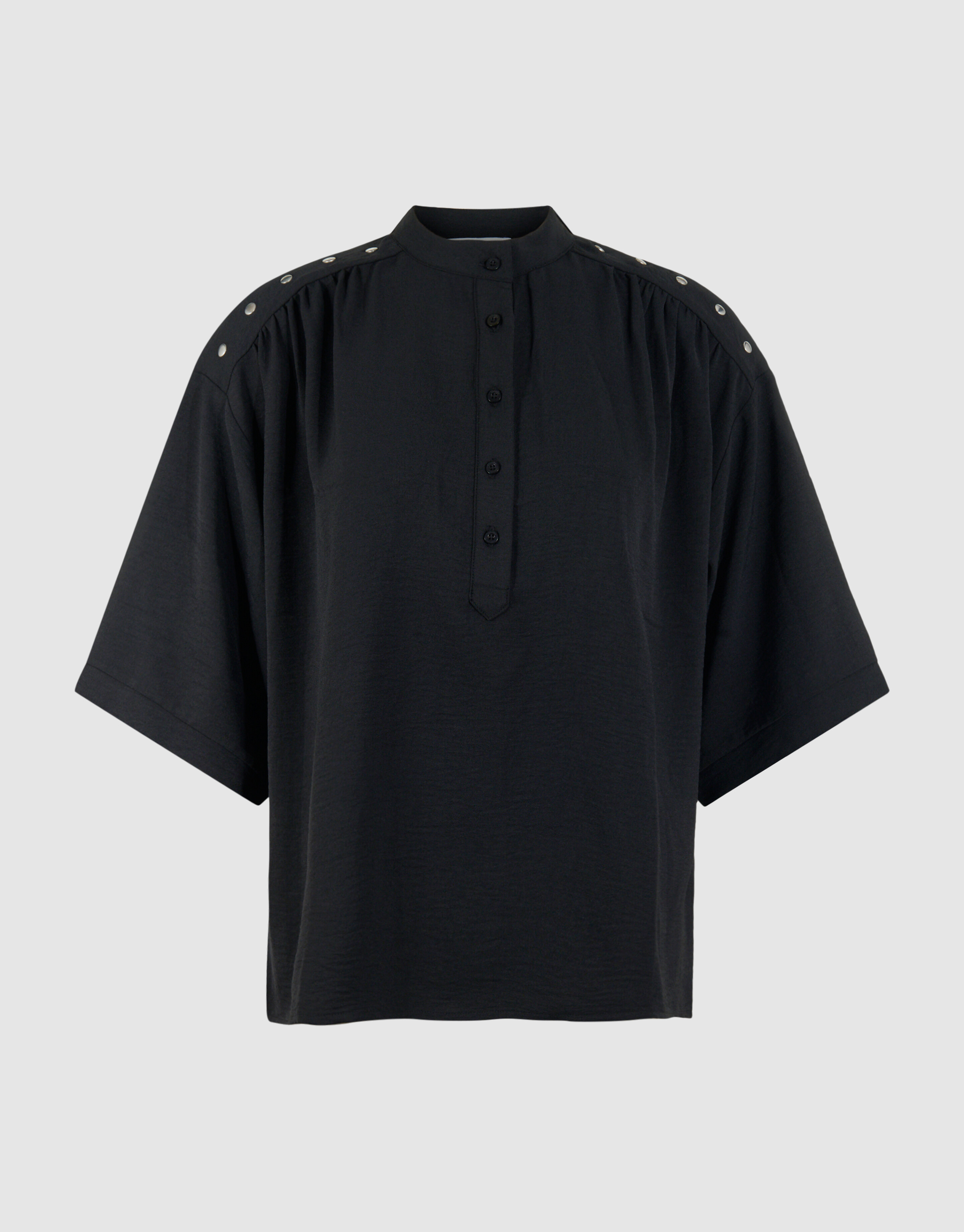 Twist-Bluse mit Nieten Schwarz SHOEBY WOMEN