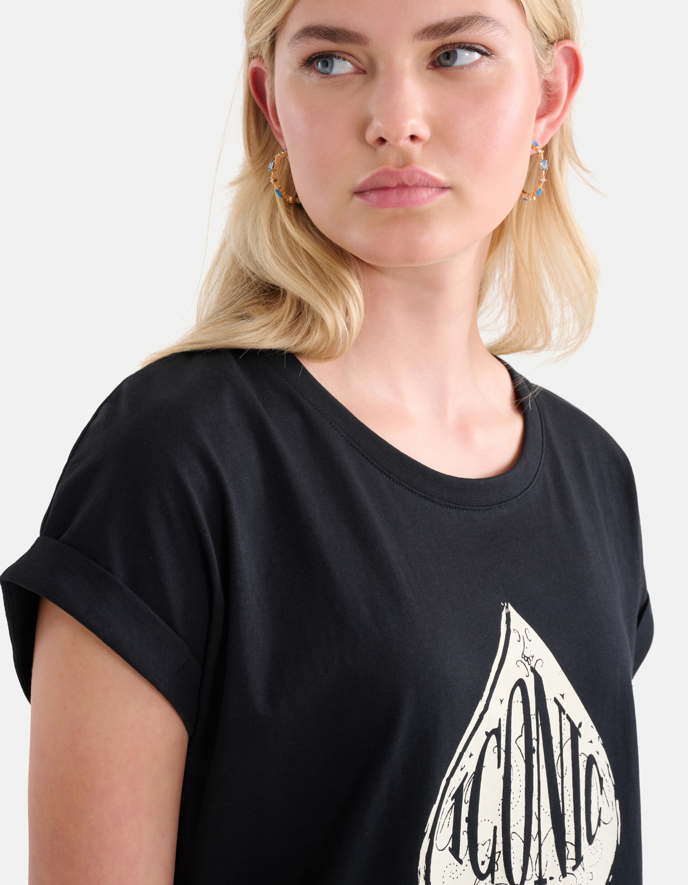 Artwork T-shirt Schwarz SHOEBY WOMEN