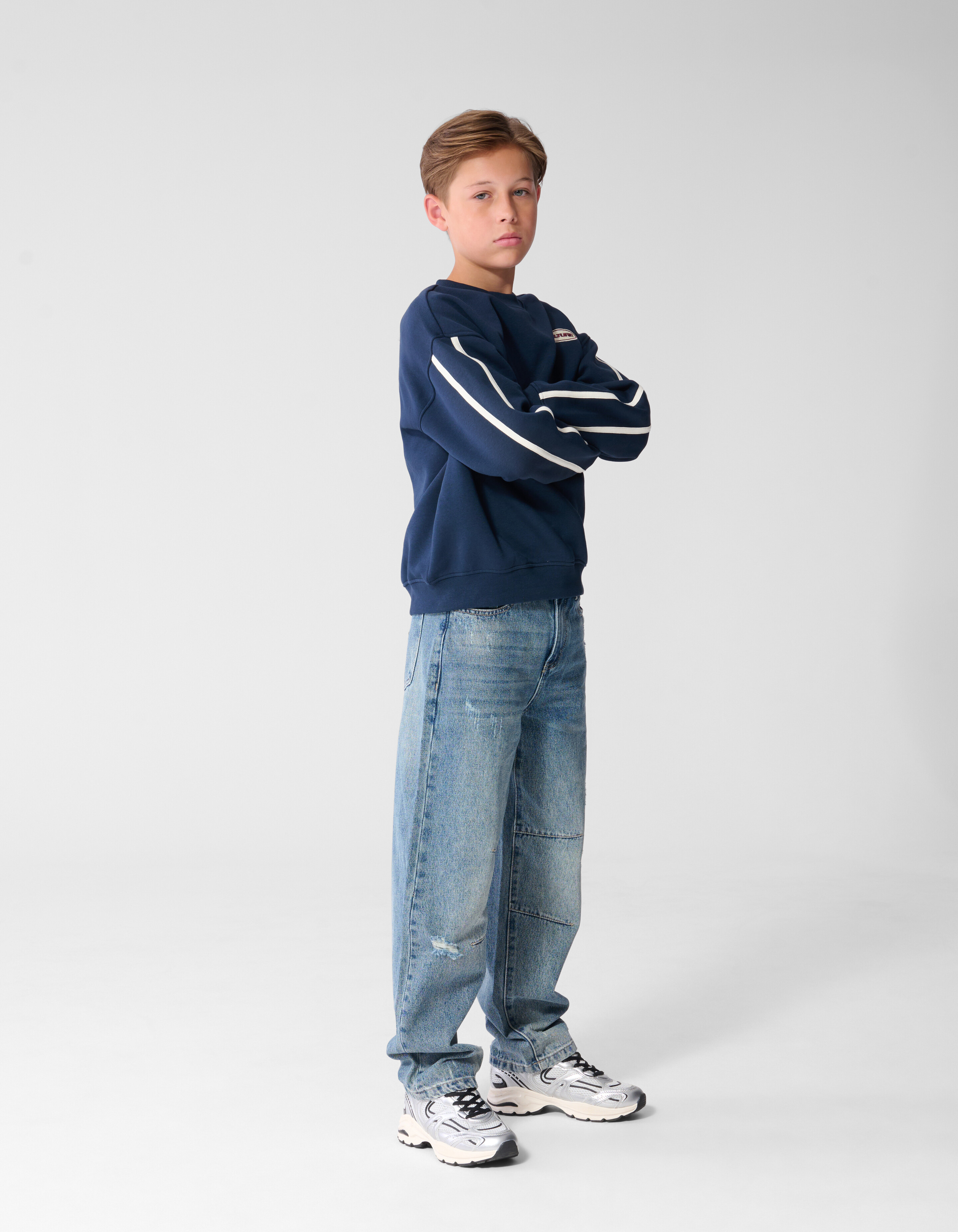 Destroyed Balloon Fit Jeans Dunkelblau SHOEBY BOYS