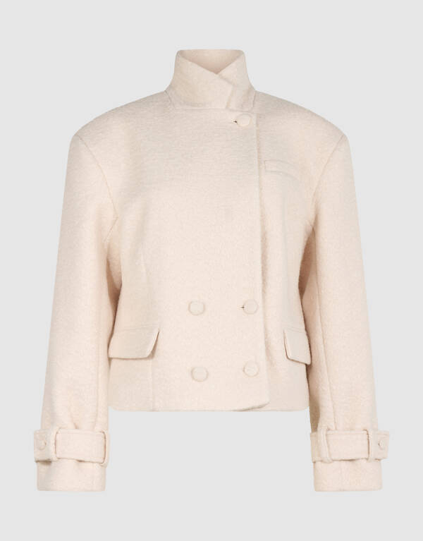 Teddy-Boucl&eacute;-Jacke in Offwhite By Lonneke SHOEBY WOMEN