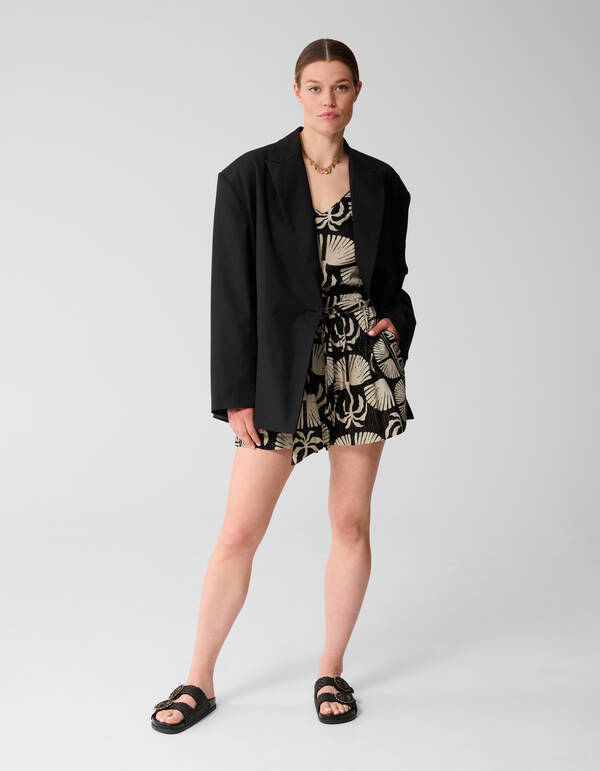 Bedrucktes Singlet Schwarz/Weiß SHOEBY WOMEN