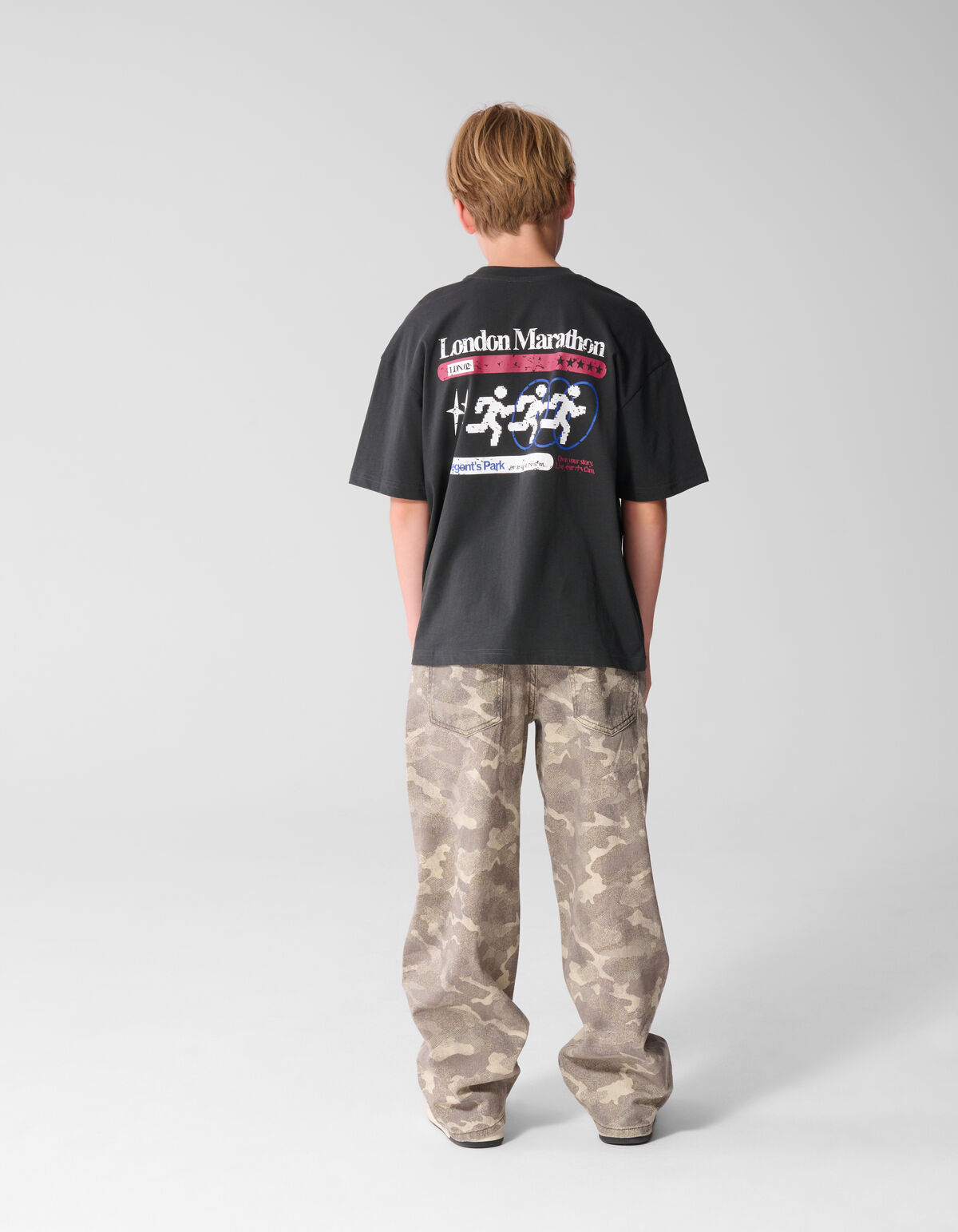 London-Kunstwerk-T-Shirt Dunkelgrau SHOEBY BOYS