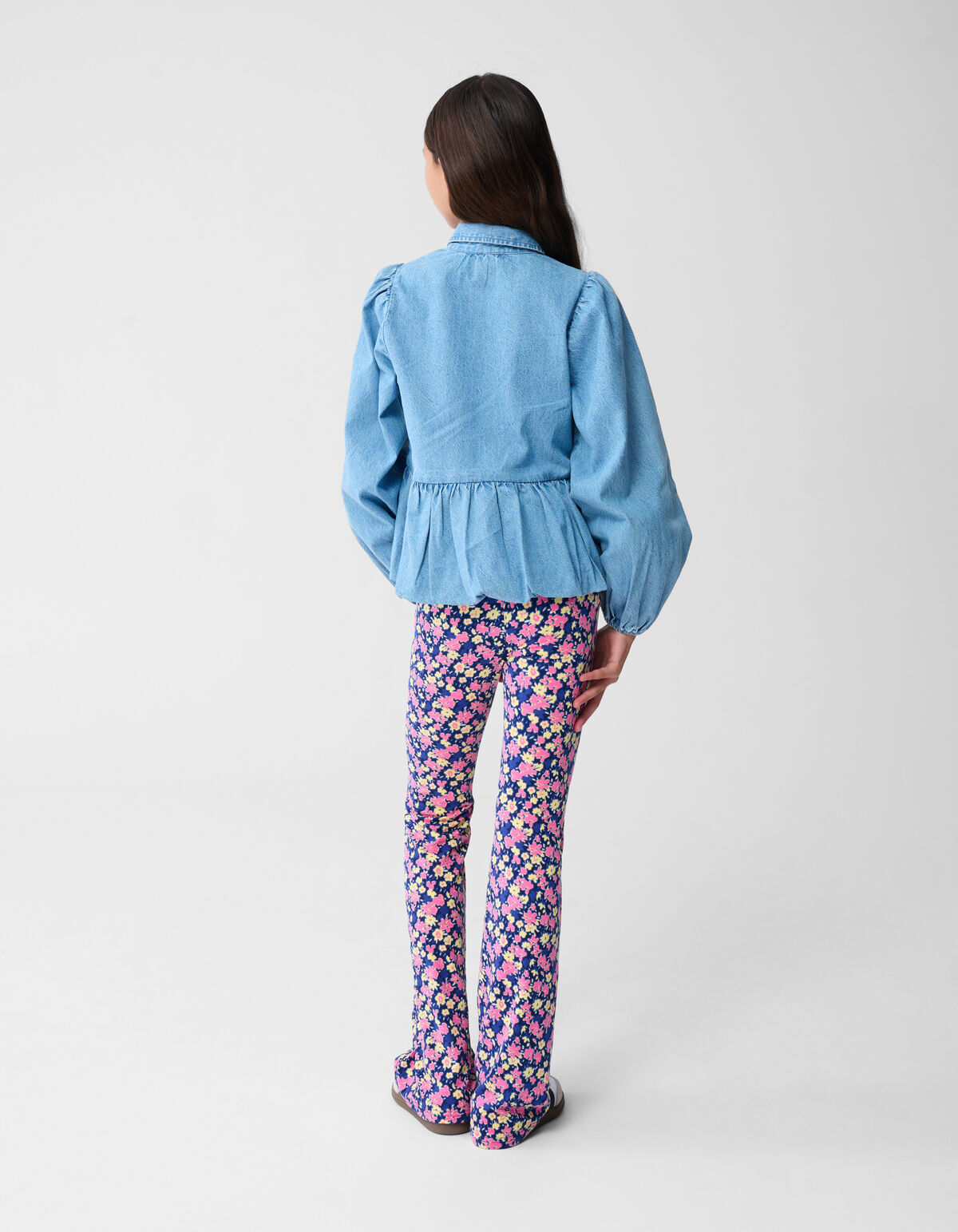 Denim Ballonfit Bluse Blau SHOEBY GIRLS