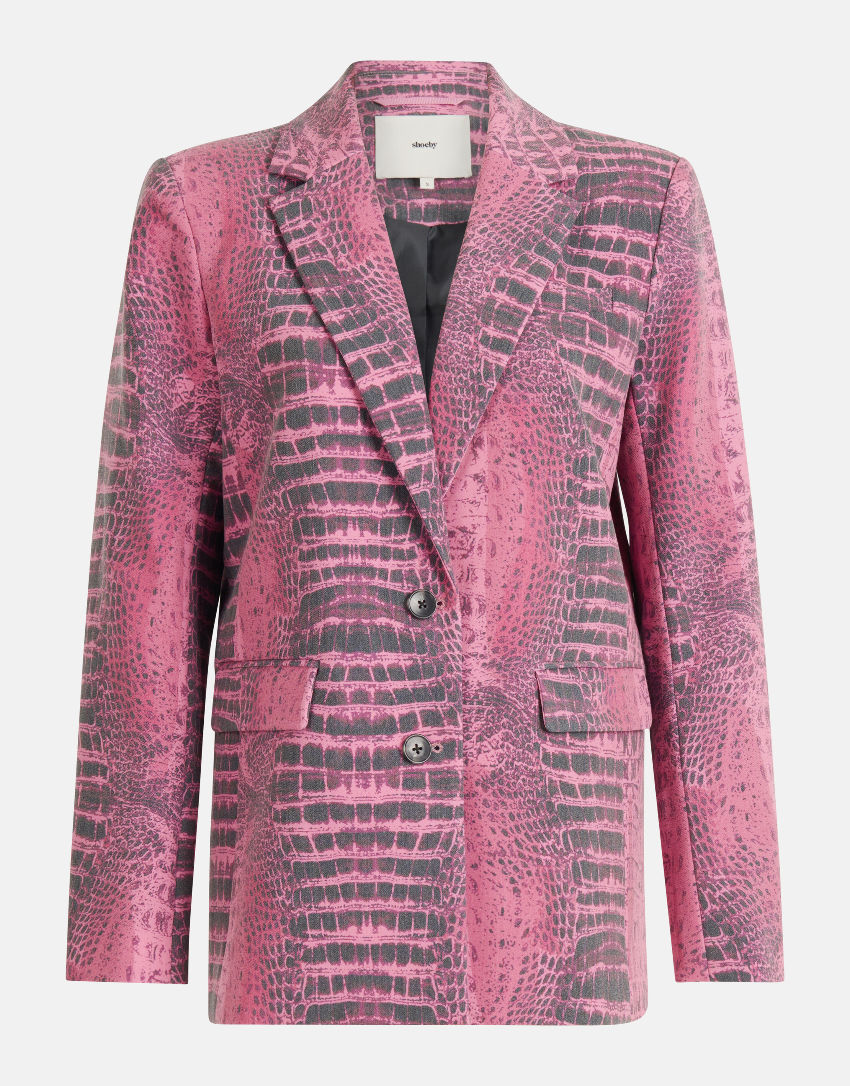 Blazer mit Krokoprägung Rosa SHOEBY WOMEN