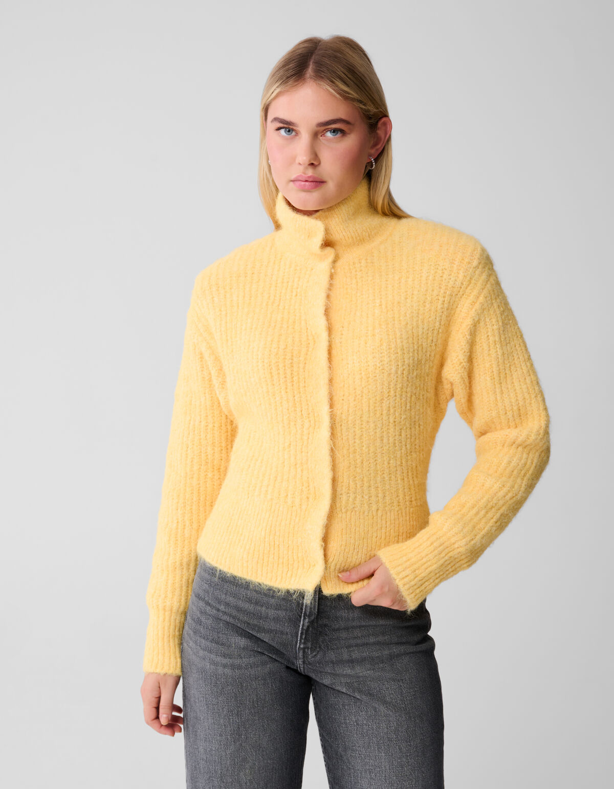 Weste mit gro&szlig;en Schultern, Gelb SHOEBY WOMEN