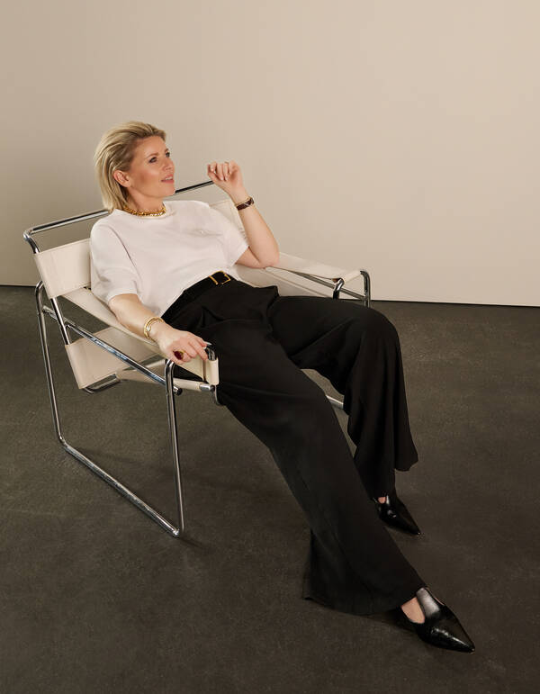 Crepe Wide Leg Trousers Black von Lonneke SHOEBY WOMEN