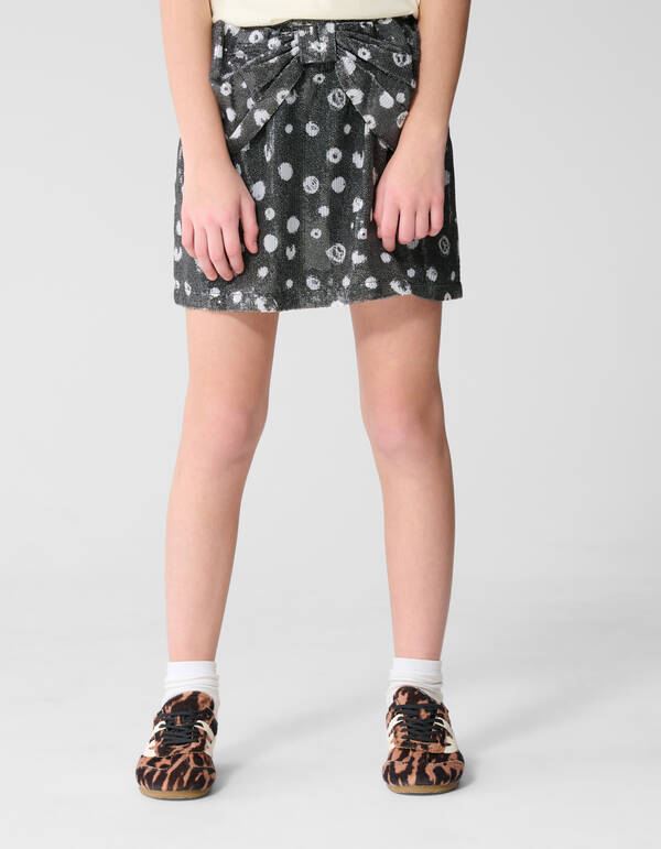 Polkadot Paillettenrock Schwarz SHOEBY GIRLS