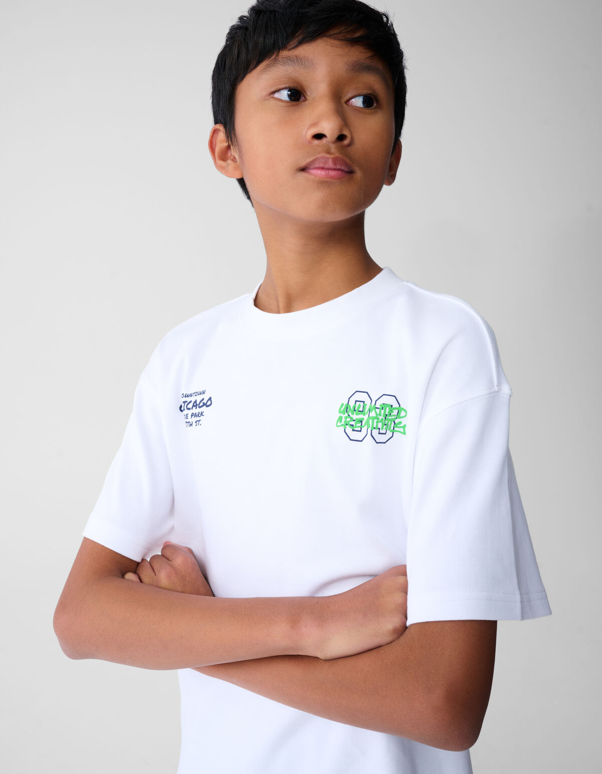 Downtown Artwork T-Shirt Wit SHOEBY BOYS